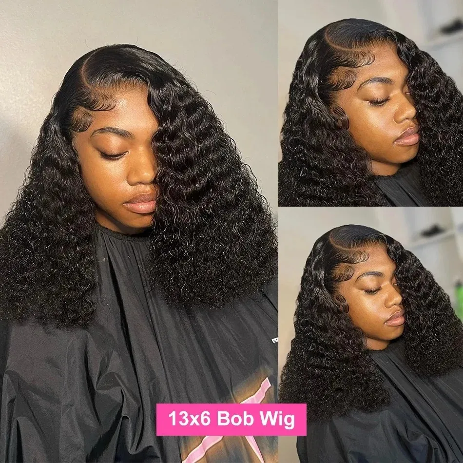 Lace Frontal Wig 13X6 HD Curly 5x5 Glueless Preplucke 13X4 Front Human Hair Wig High Quality 250 Density