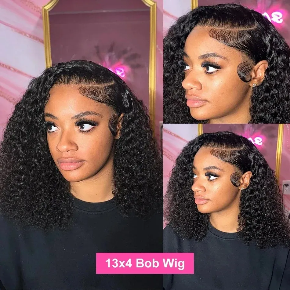 Lace Frontal Wig 13X6 HD Curly 5x5 Glueless Preplucke 13X4 Front Human Hair Wig High Quality 250 Density