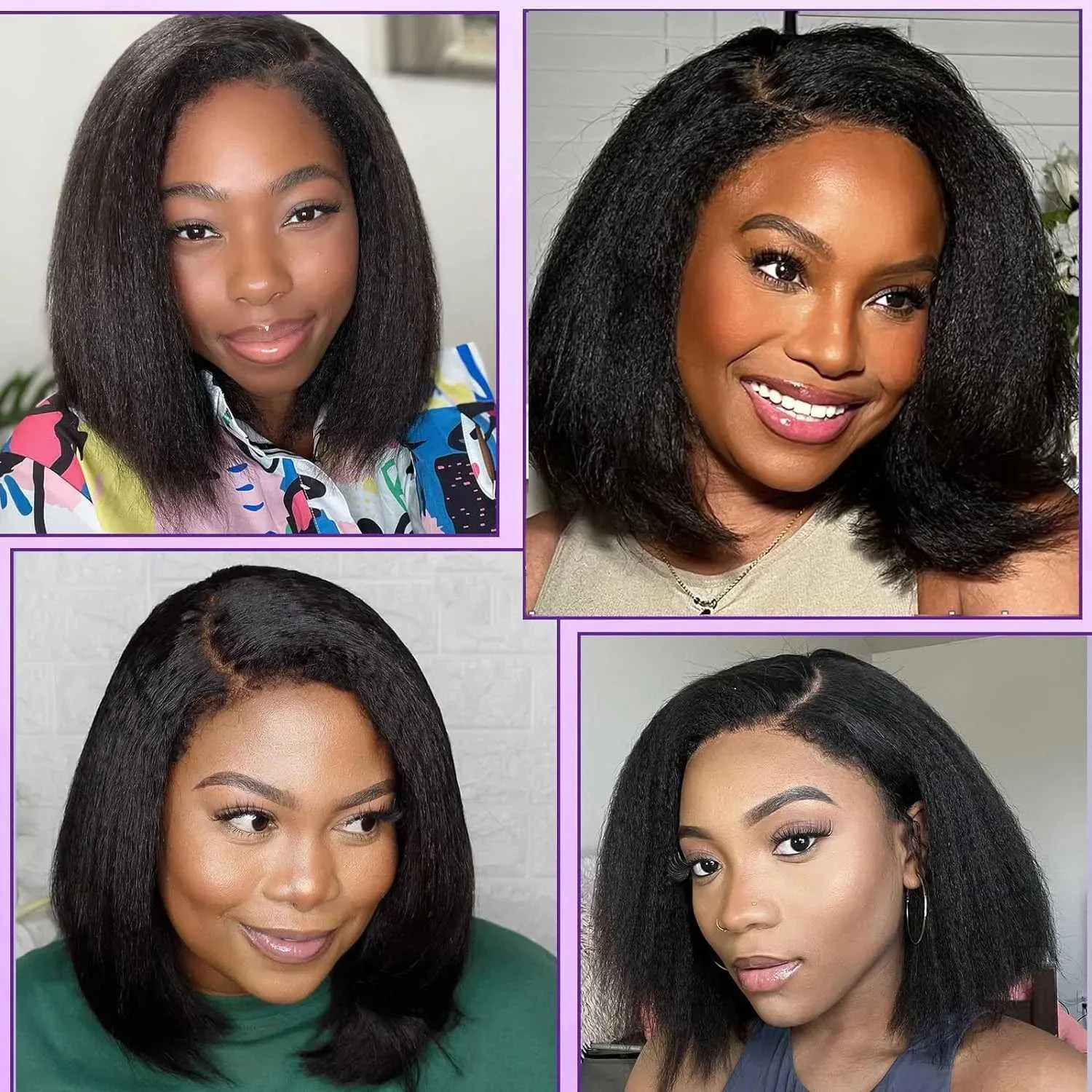 Glueless Straight Synthetic U Part Wig For Women