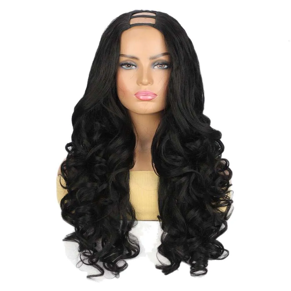 Curly Black U Part Wig For Women