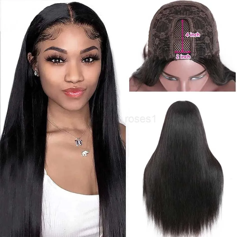 Glueless Straight Density U Part Wig For Women
