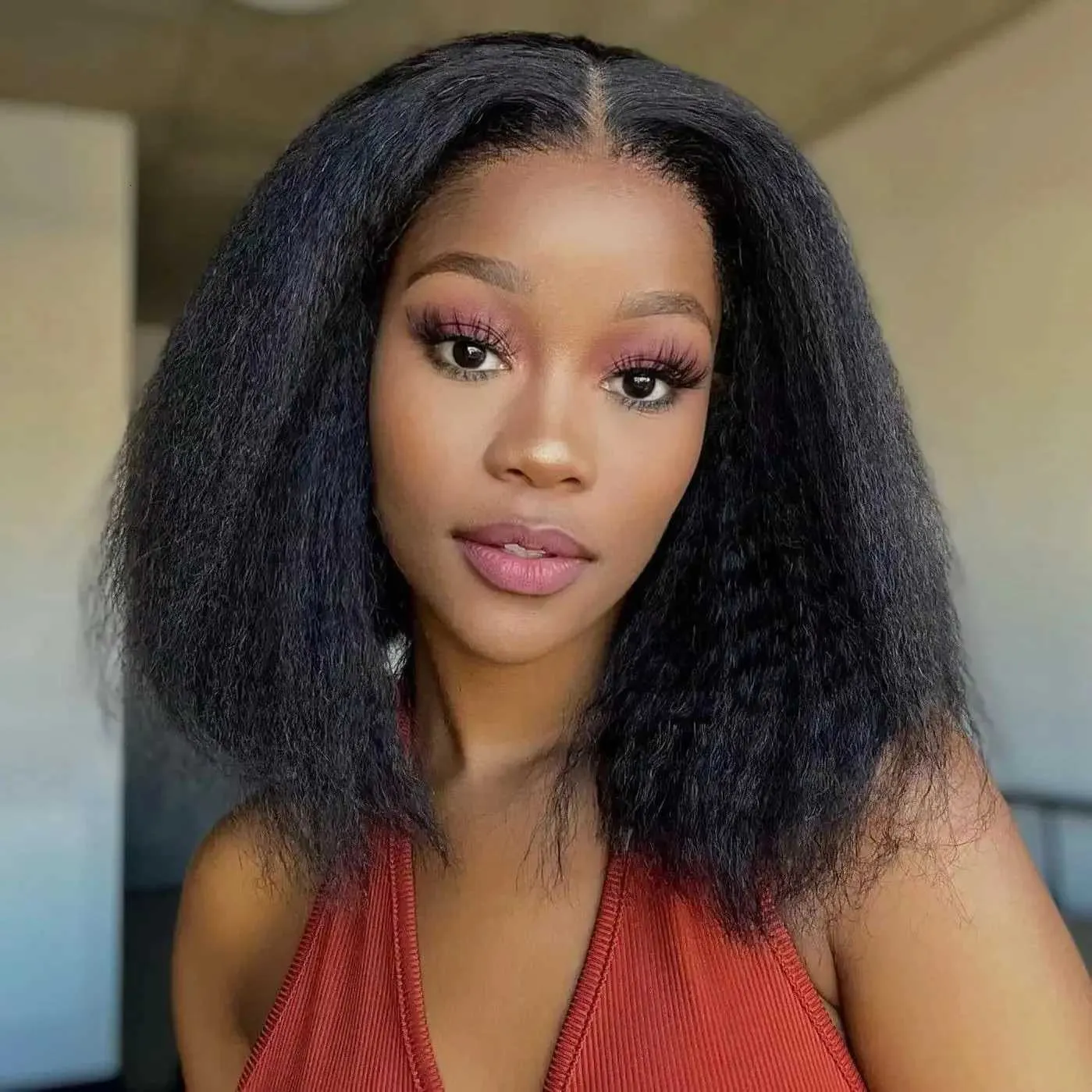 Glueless Straight Synthetic U Part Wig For Women