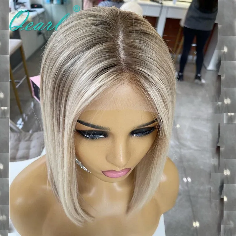 Human Hair Lace Front Straight Bob Frontal Bob Wigs For Women