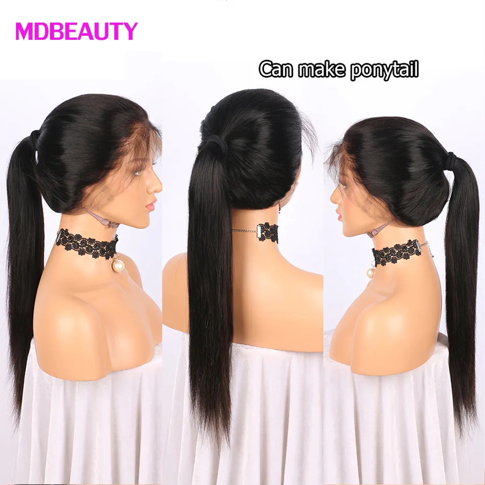 Human Hair Lace Front Hd Lace Straight Pre Plucked Lace Front Wigs For Women