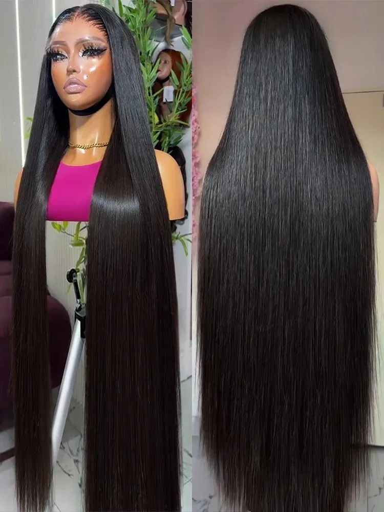 30/34 Inch Bone Straight Blonde Root 13x4 HD Lace Front Wigs