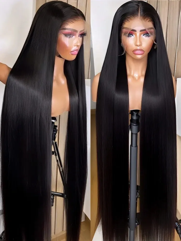 30/34 Inch Bone Straight Blonde Root 13x4 HD Lace Front Wigs