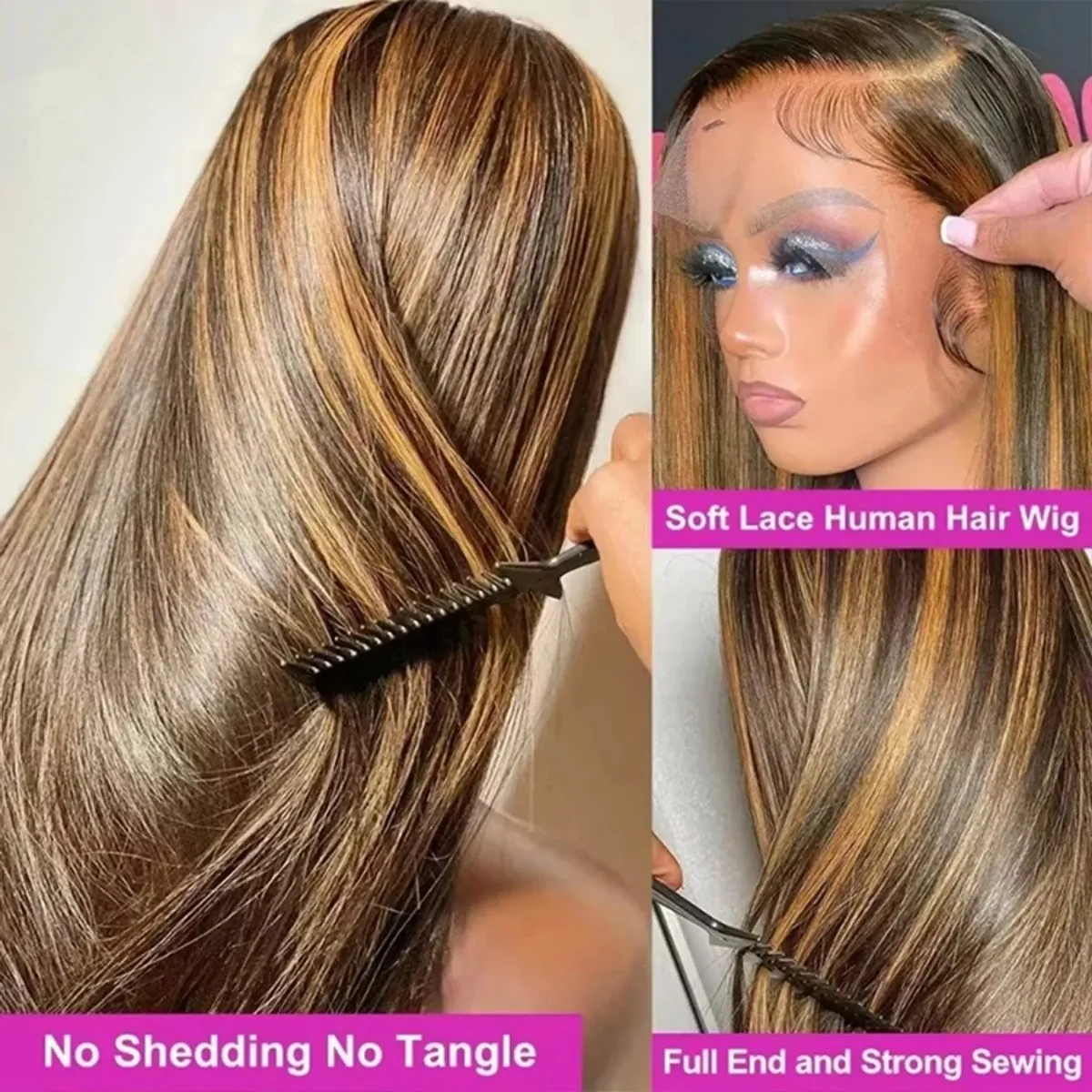 13x4 13x6 HD Transparent Lace Frontal Wig Pre Plucked Glueless Ready To Wear For Women