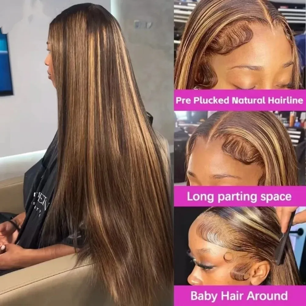 13x4 13x6 HD Transparent Lace Frontal Wig Pre Plucked Glueless Ready To Wear For Women